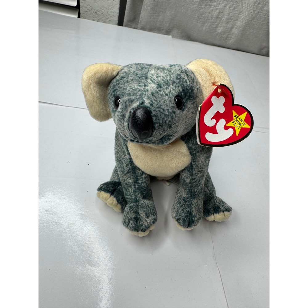 Ty‎ Beanie Baby Eucalyptus Koala Bear Grey White Plush Stuffed Animal 1999 4242